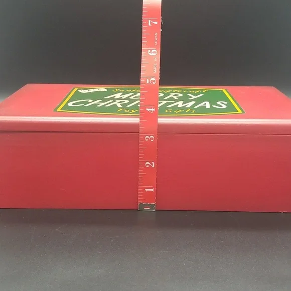 Restoration Hardware "Santa's Giftcraft Merry Christmas Toys & Gifts" Wood Box - Picture 10 of 12